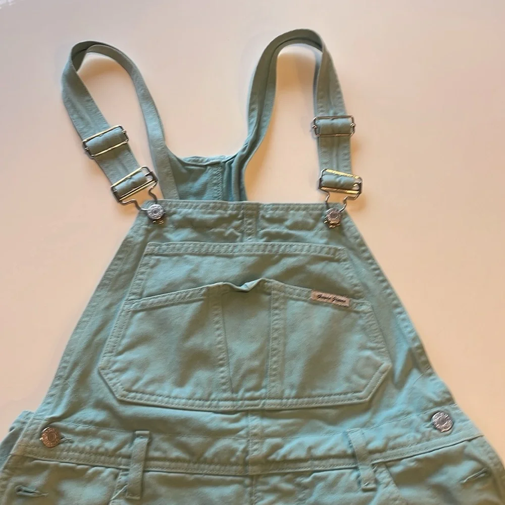 Seafoam Guess Overalls - Picture 2 of 7